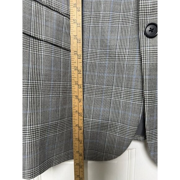 Brooks Brothers Prince Of Wales Check Gray Wool Blazer 42S - Picture 7 of 9